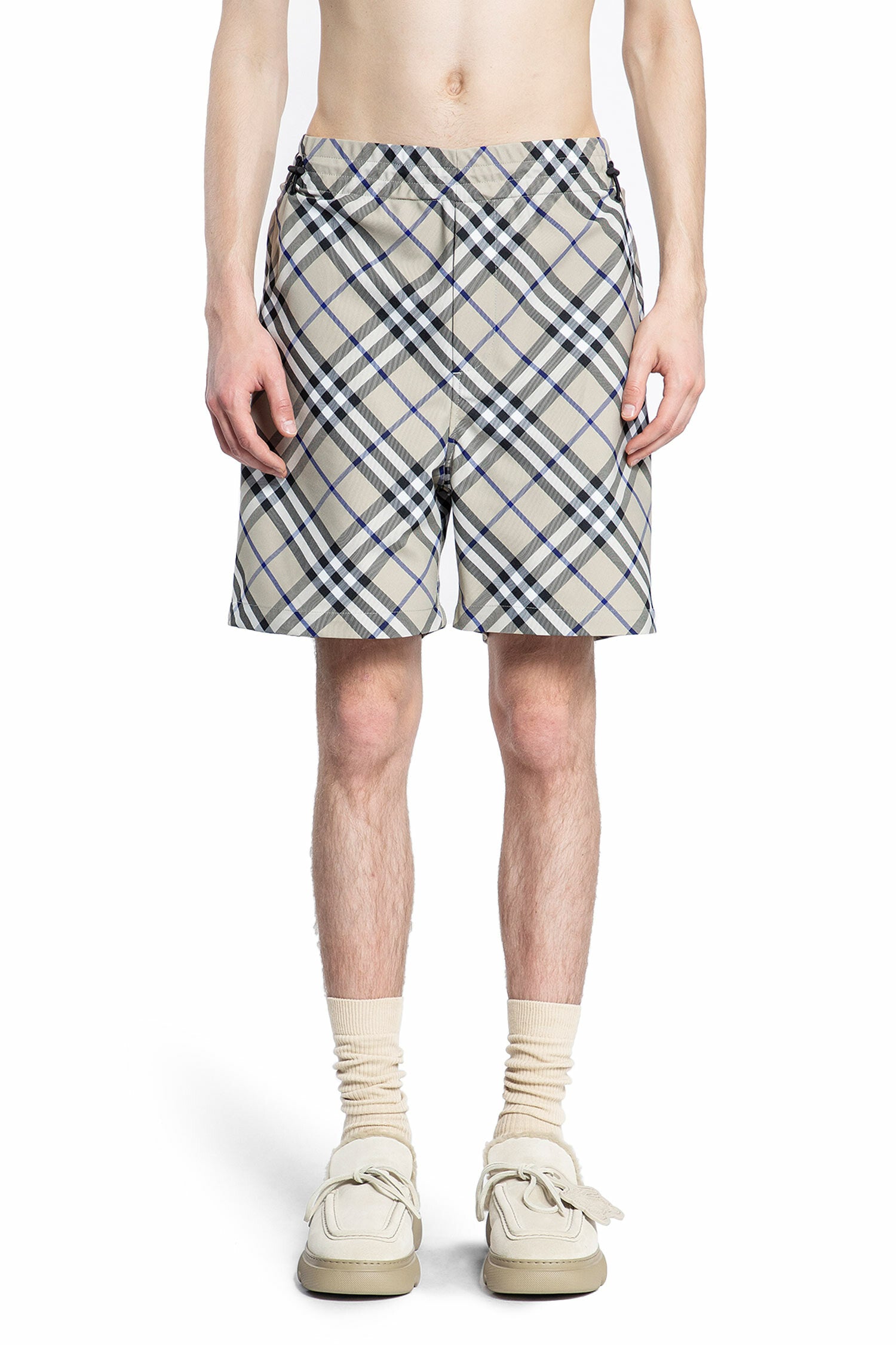 BURBERRY MAN GREY SHORTS & SKIRTS