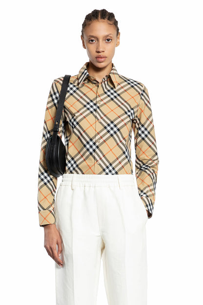 BURBERRY WOMAN BEIGE SHIRTS