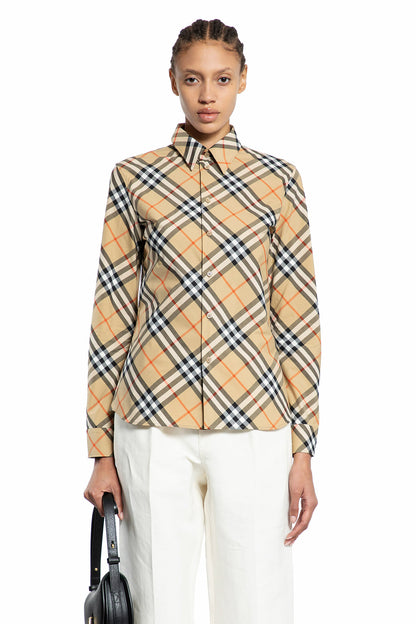 BURBERRY WOMAN BEIGE SHIRTS