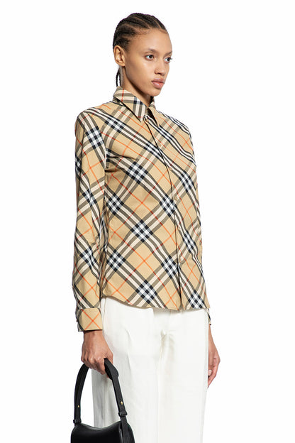 BURBERRY WOMAN BEIGE SHIRTS