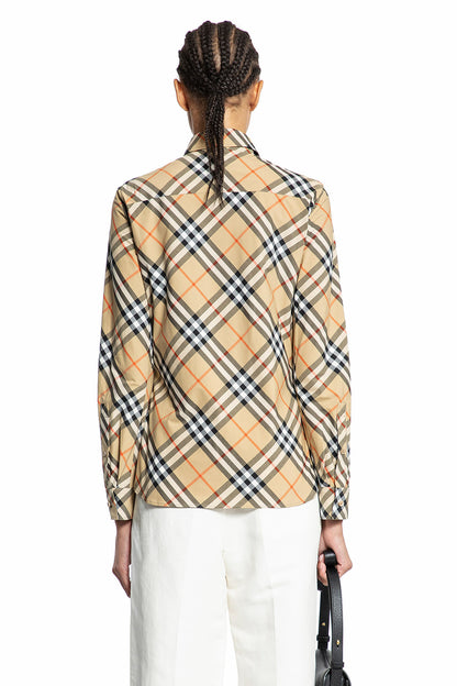 BURBERRY WOMAN BEIGE SHIRTS