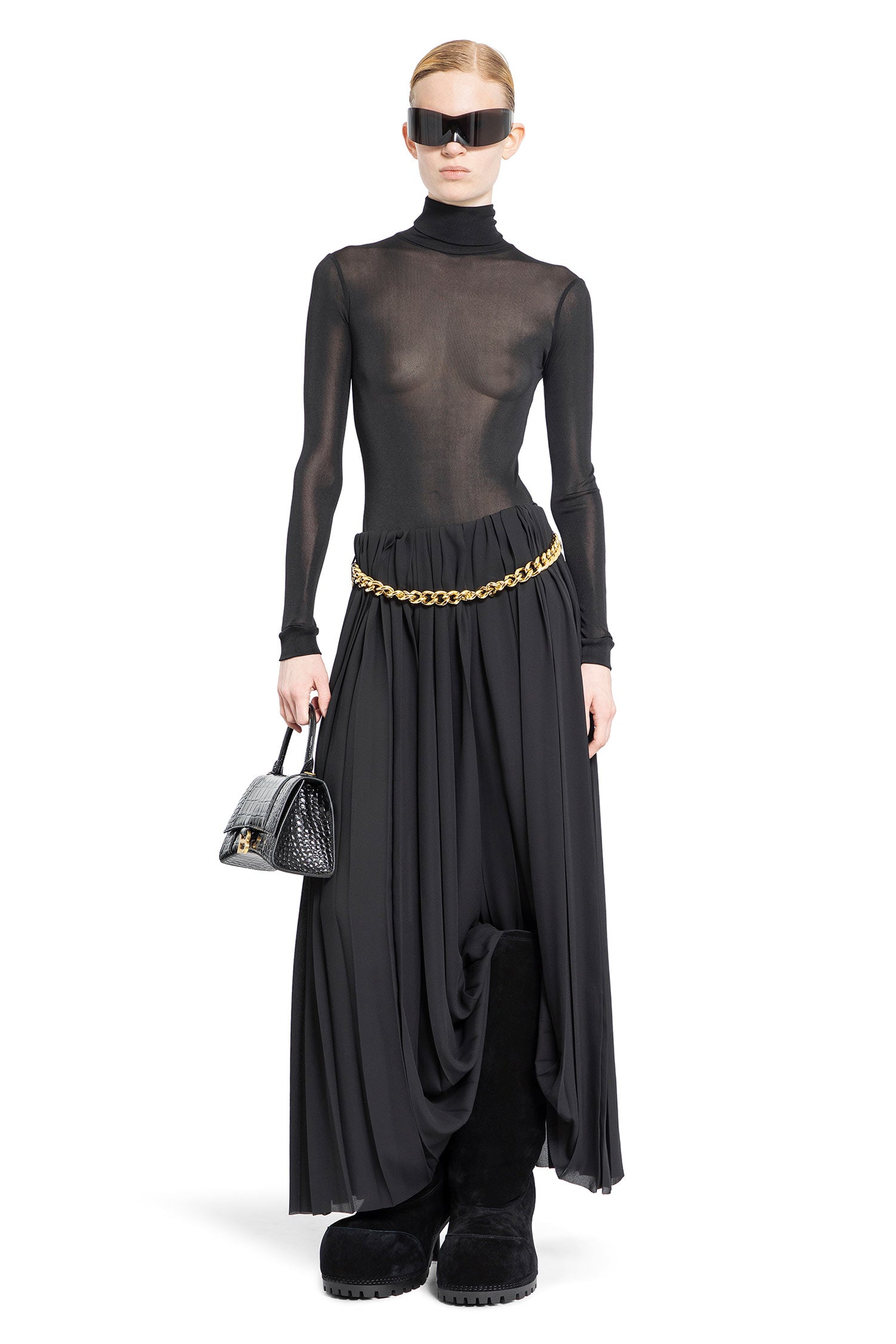 BALENCIAGA WOMAN BLACK SKIRTS