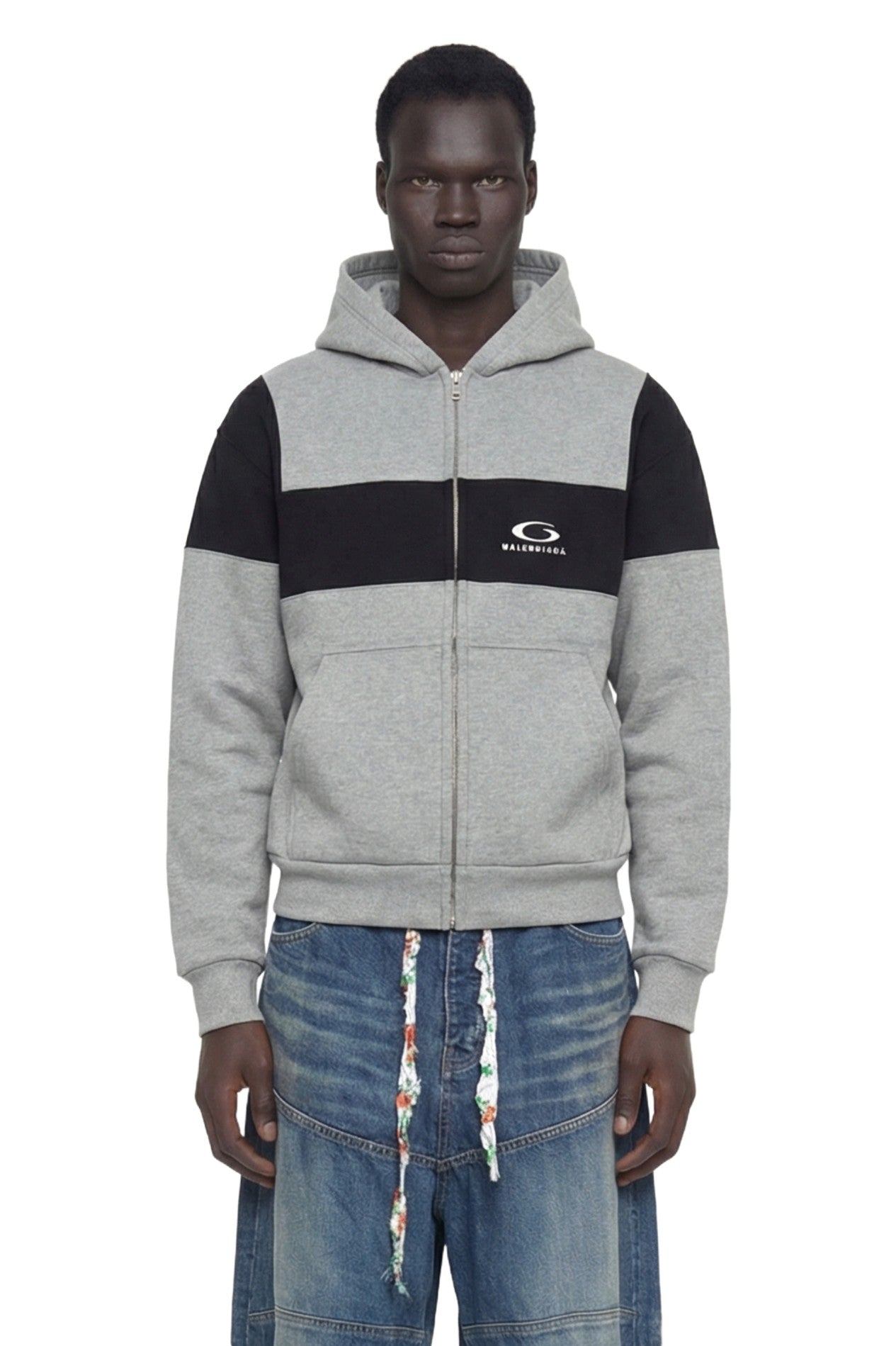 Logo Embroidered Zipped Sweatshirt