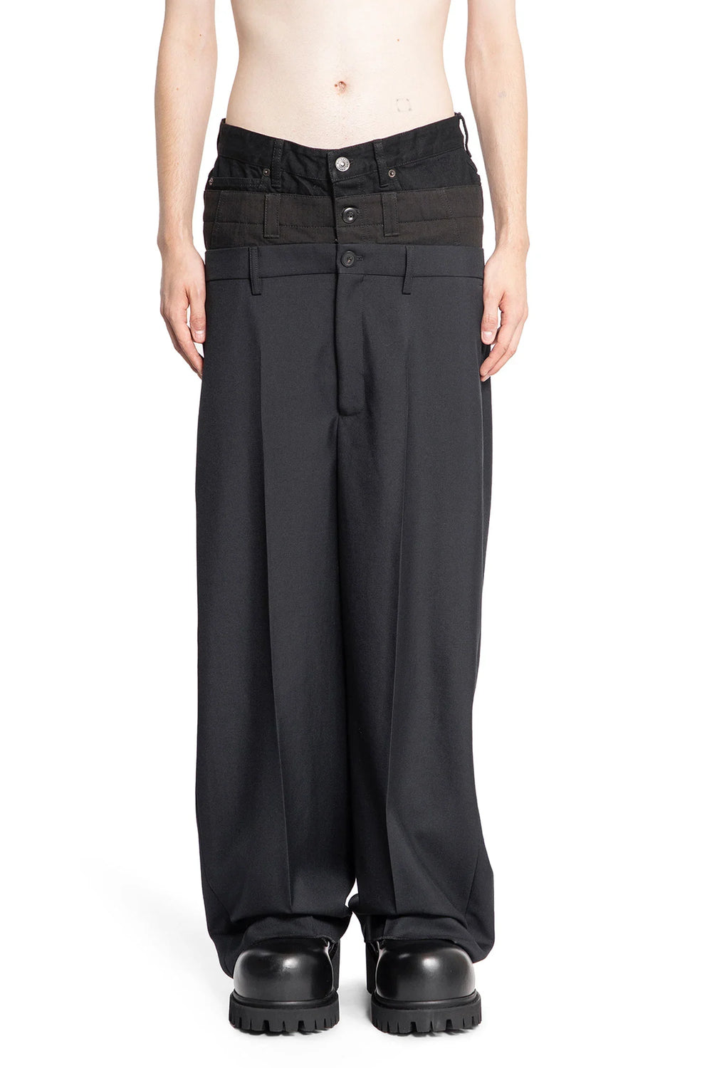 BALENCIAGA MAN BLACK TROUSERS - Antonioli.eu
