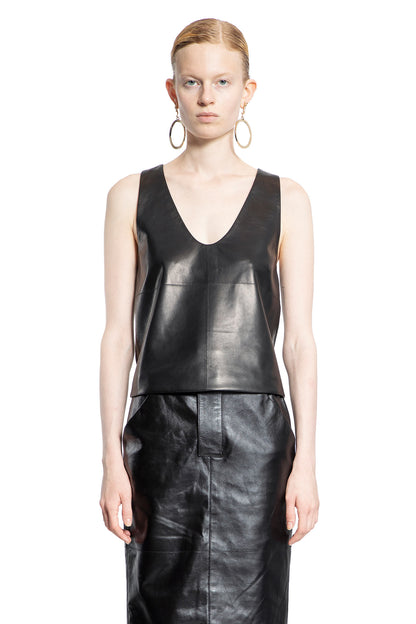 Antonioli SAINT LAURENT WOMAN BLACK T-SHIRTS & TANK TOPS