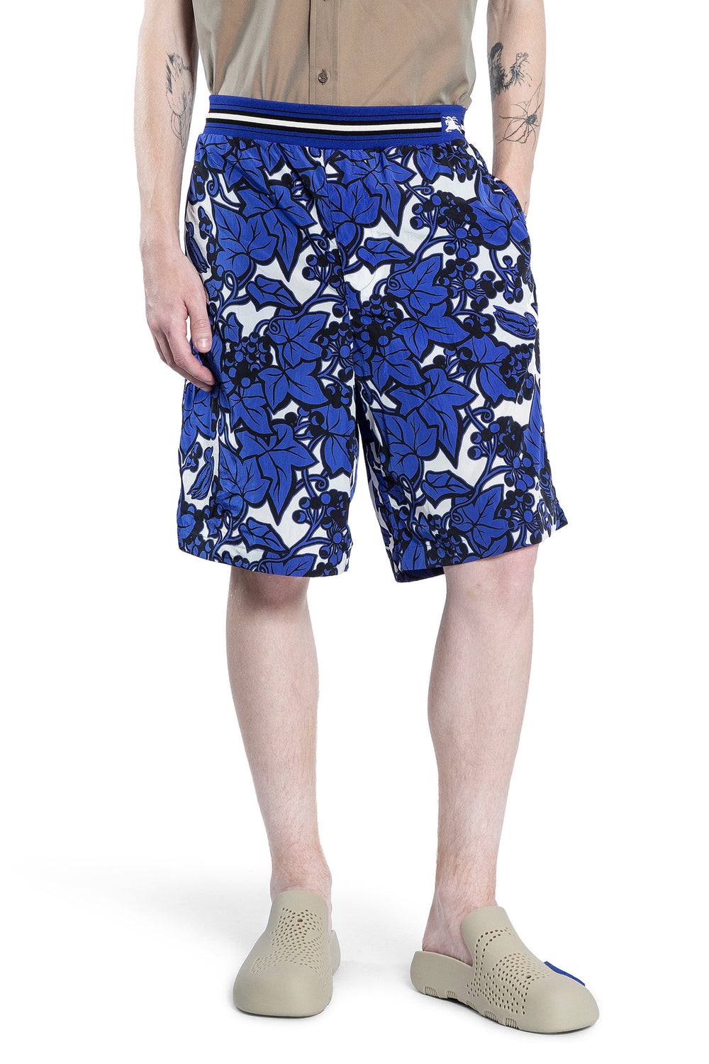 BURBERRY MAN BLUE SHORTS & SKIRTS