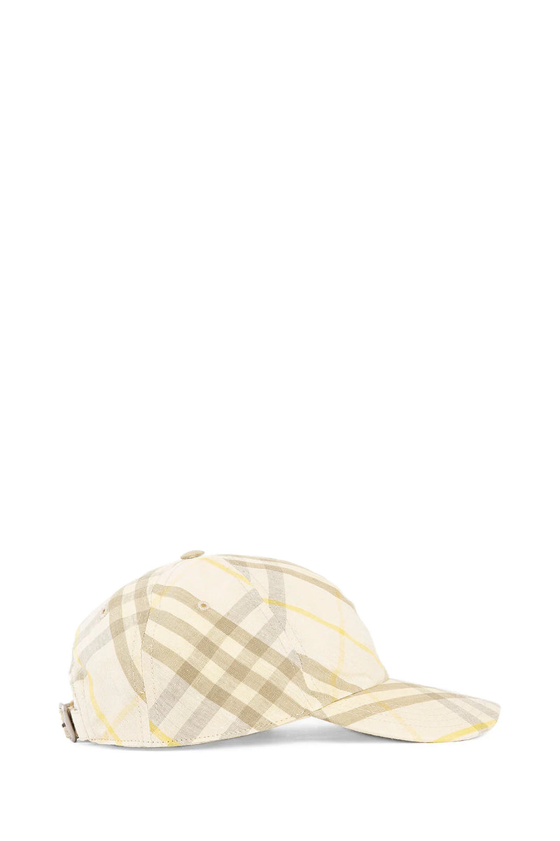 Check Linen Baseball Cap - Antonioli.eu
