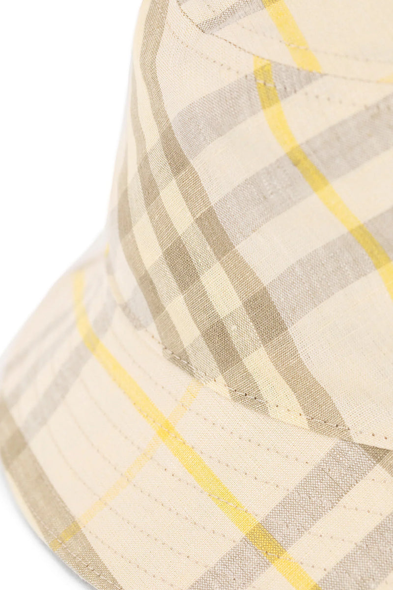 Check Linen Bucket Hat - Antonioli.eu