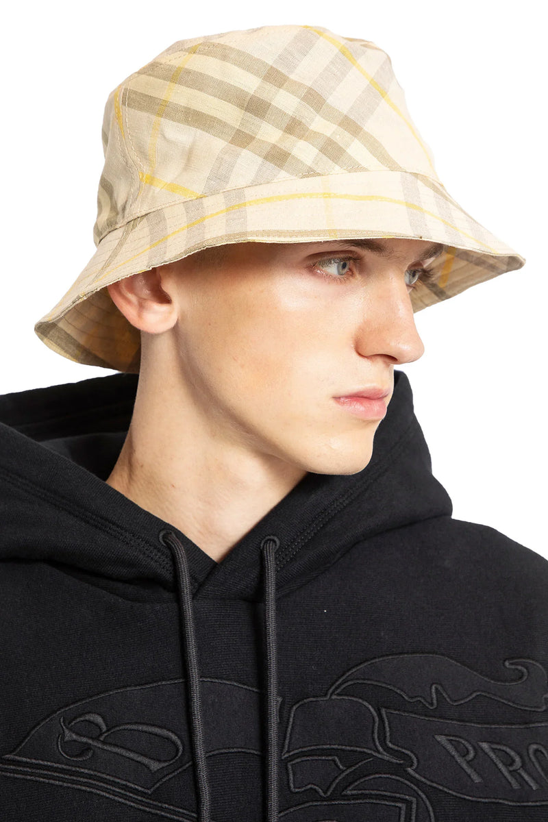 Check Linen Bucket Hat - Antonioli.eu