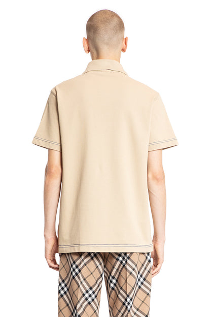 BURBERRY MAN BEIGE T-SHIRTS & TANK TOPS