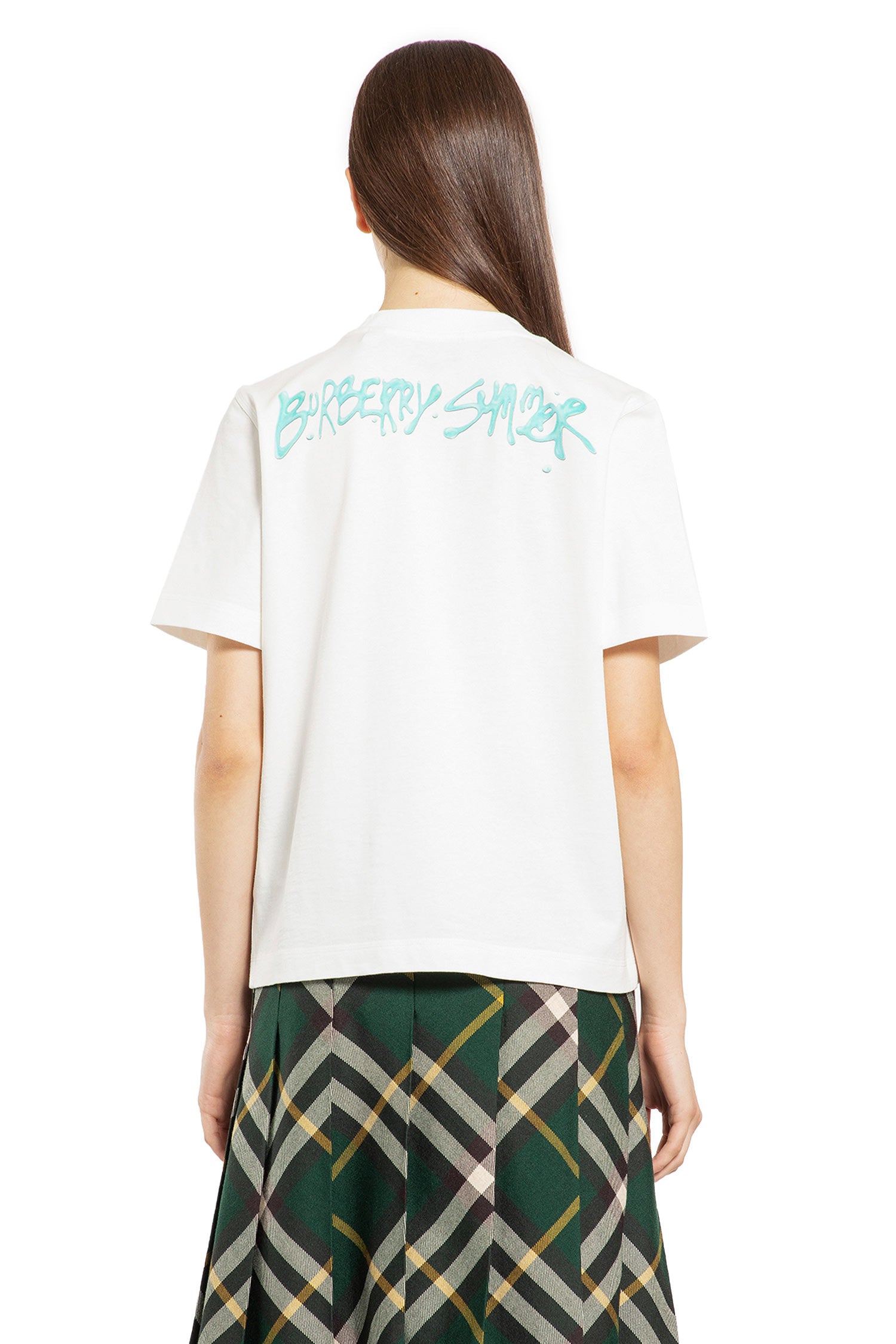 BURBERRY WOMAN WHITE T-SHIRTS & TANK TOPS