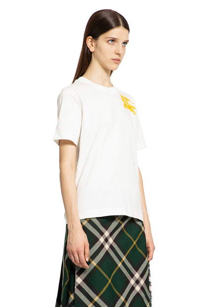 BURBERRY WOMAN WHITE T-SHIRTS & TANK TOPS