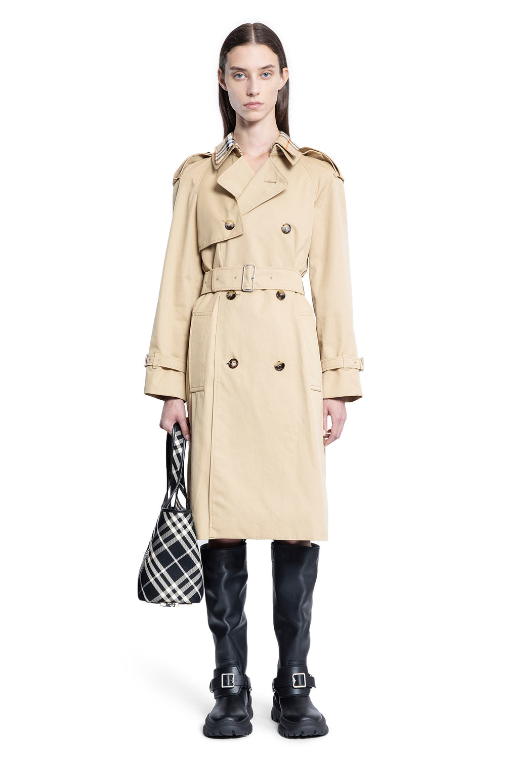 BURBERRY WOMAN BEIGE COATS