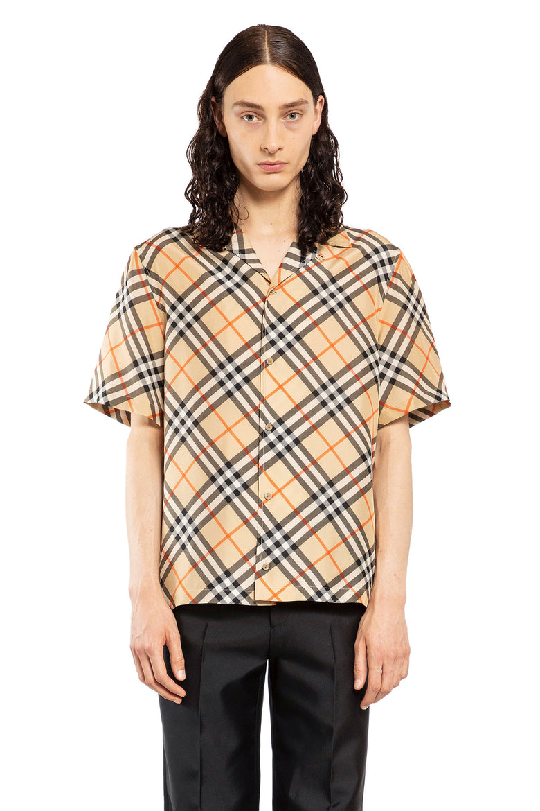 BURBERRY MAN BEIGE SHIRTS