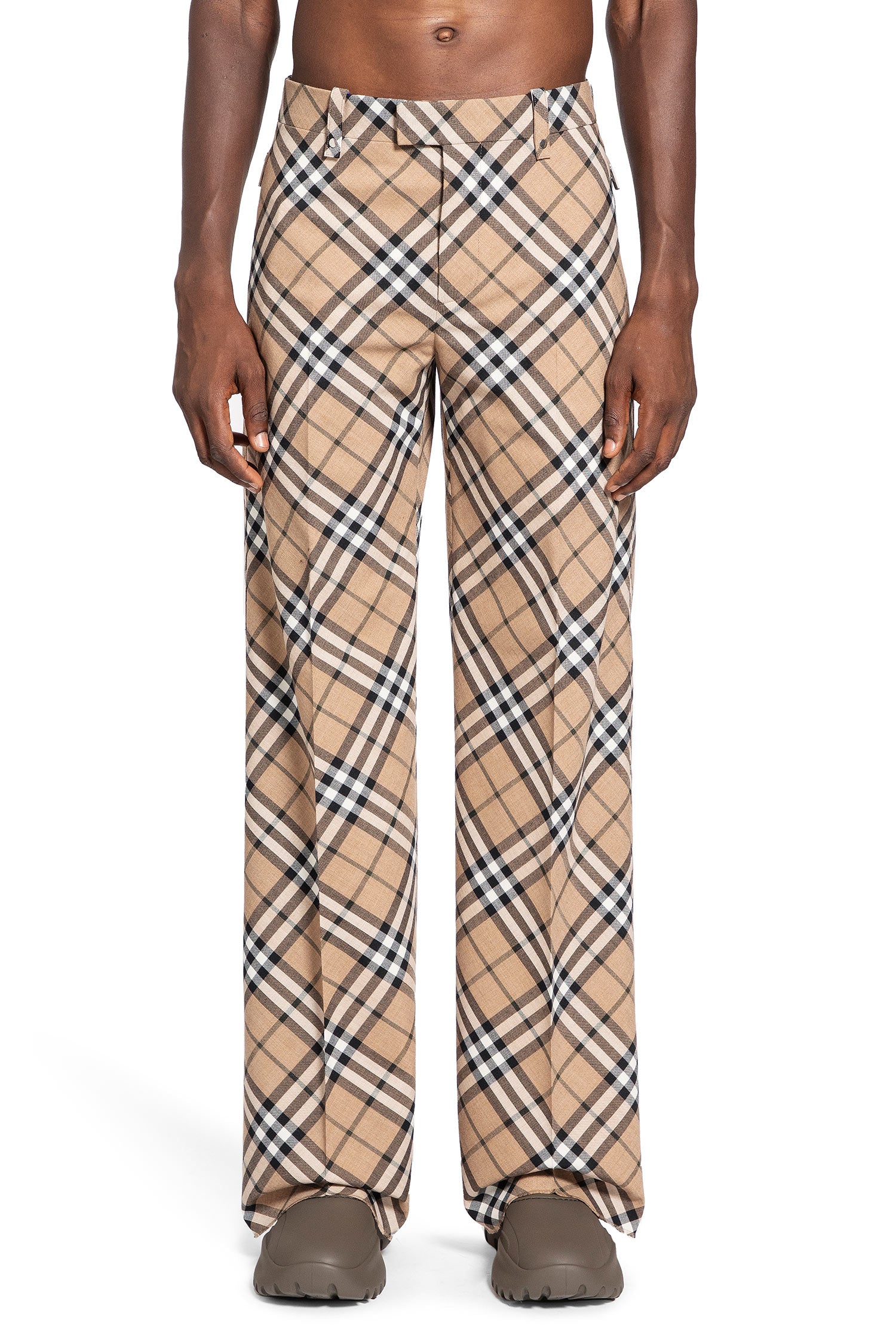 BURBERRY MAN BEIGE TROUSERS