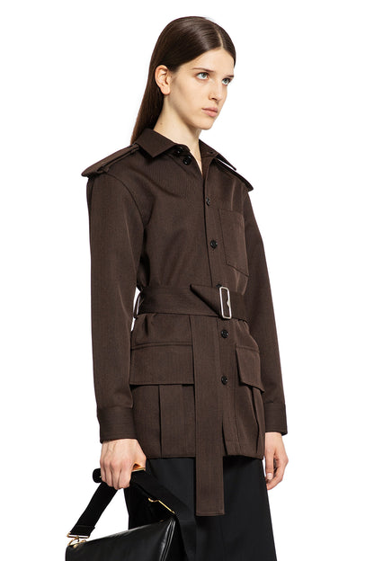 BURBERRY WOMAN BROWN JACKETS