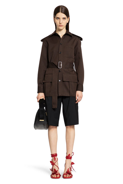 BURBERRY WOMAN BROWN JACKETS