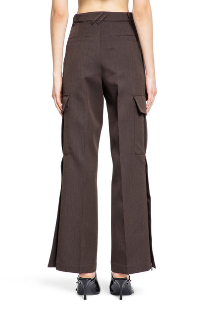 BURBERRY WOMAN BROWN TROUSERS