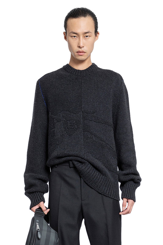 BURBERRY MAN GREY KNITWEAR