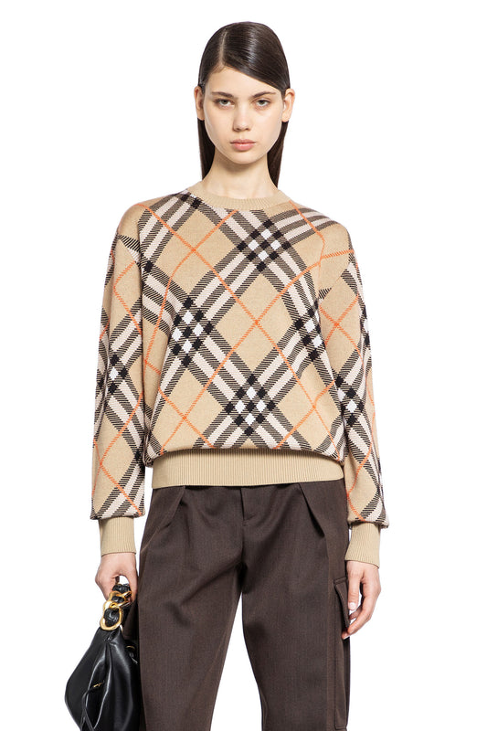 BURBERRY WOMAN BEIGE KNITWEAR