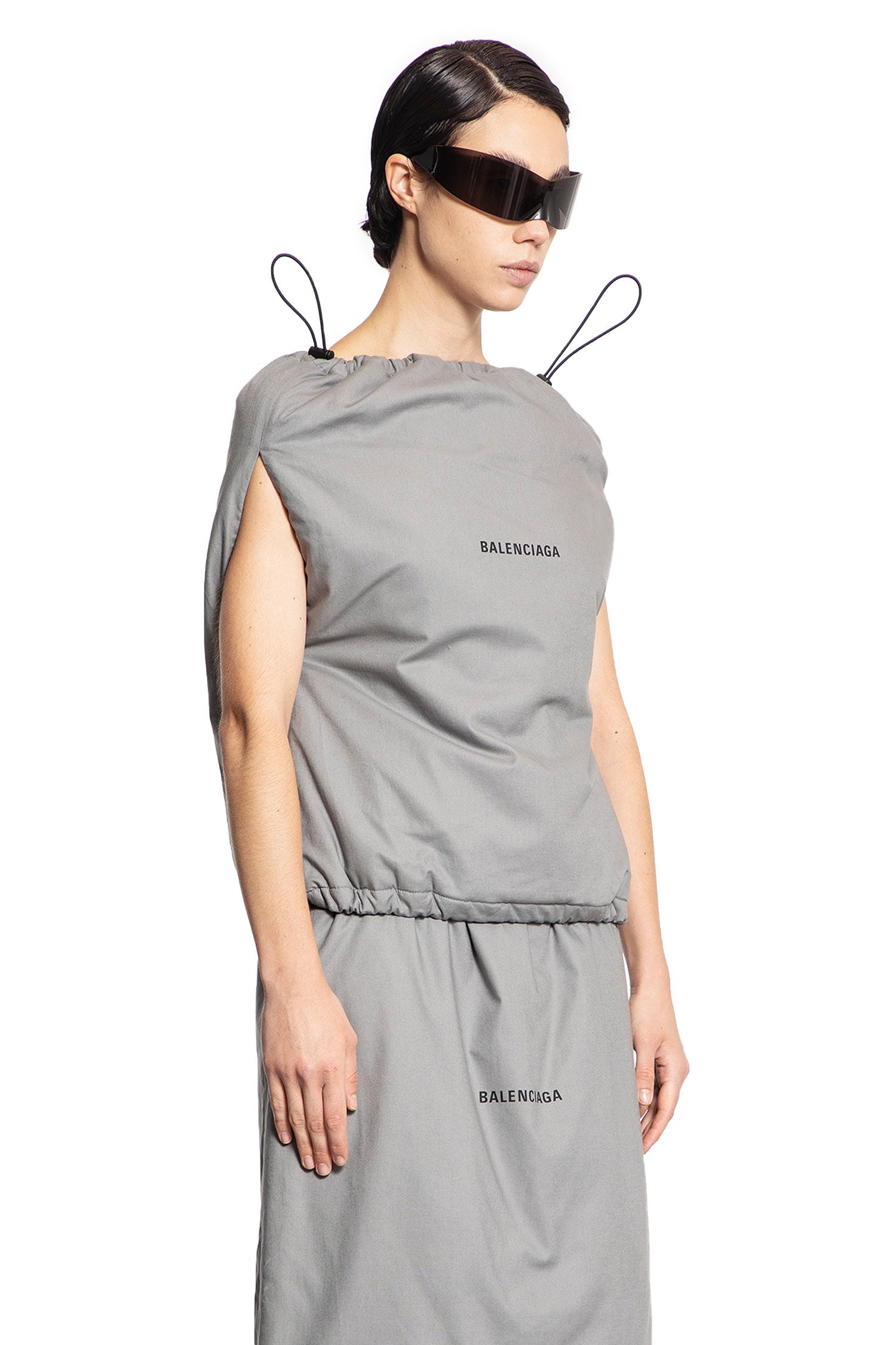 BALENCIAGA WOMAN GREY TOPS