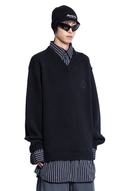 BALENCIAGA MAN BLACK&WHITE KNITWEAR