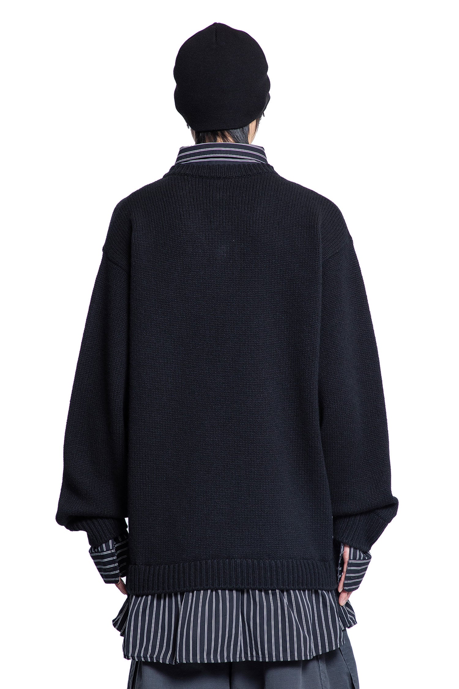 BALENCIAGA MAN BLACK&WHITE KNITWEAR