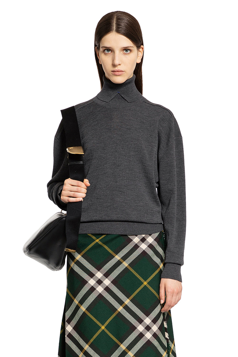 BURBERRY WOMAN GREY KNITWEAR