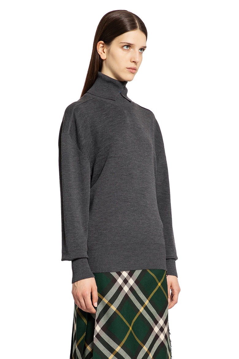 BURBERRY WOMAN GREY KNITWEAR