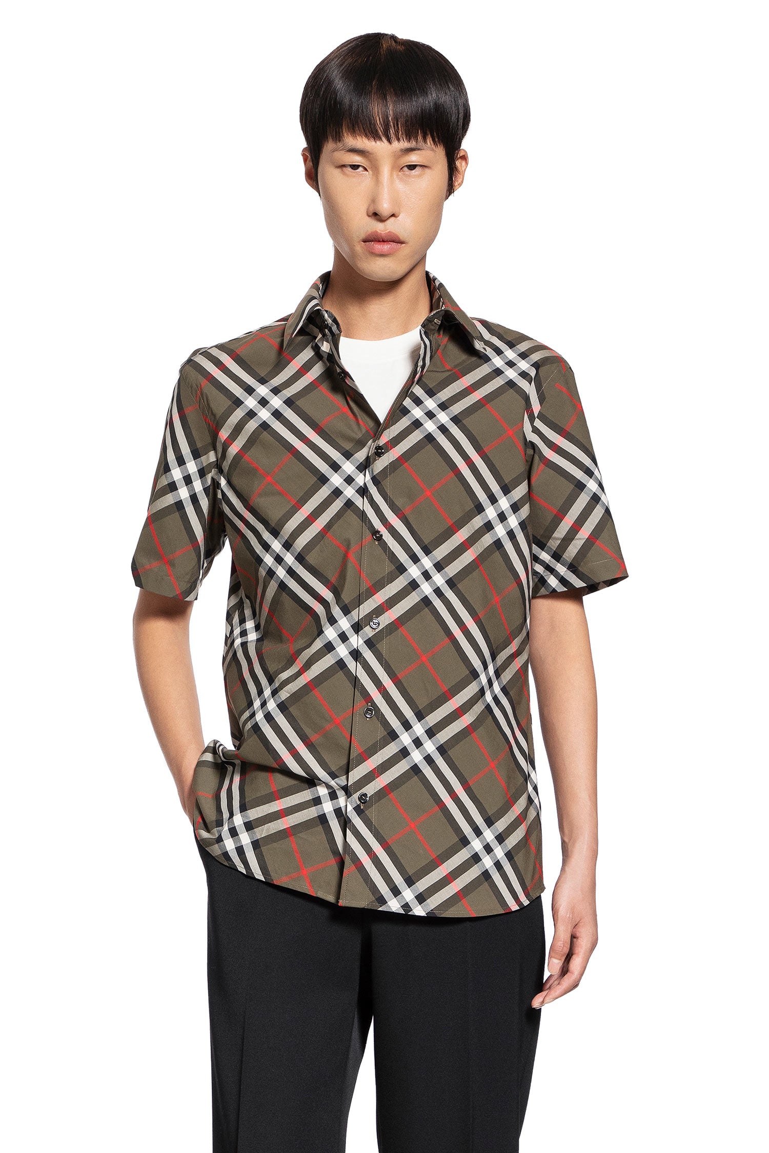 BURBERRY MAN GREEN SHIRTS