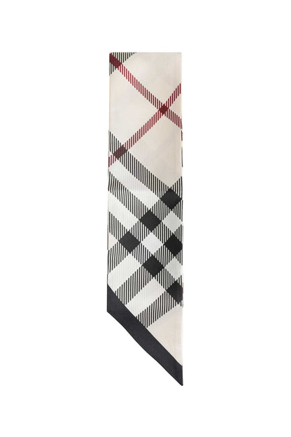 Skinny Check Silk Scarf