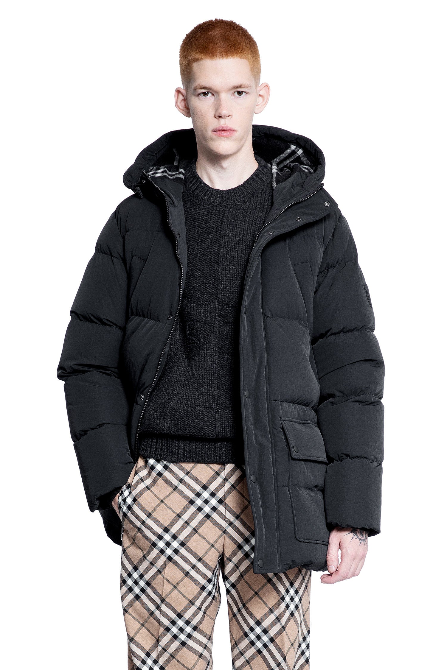 BURBERRY MAN BLACK COATS