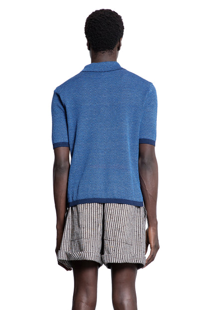 BOTTEGA VENETA MAN BLUE T-SHIRTS & TANK TOPS