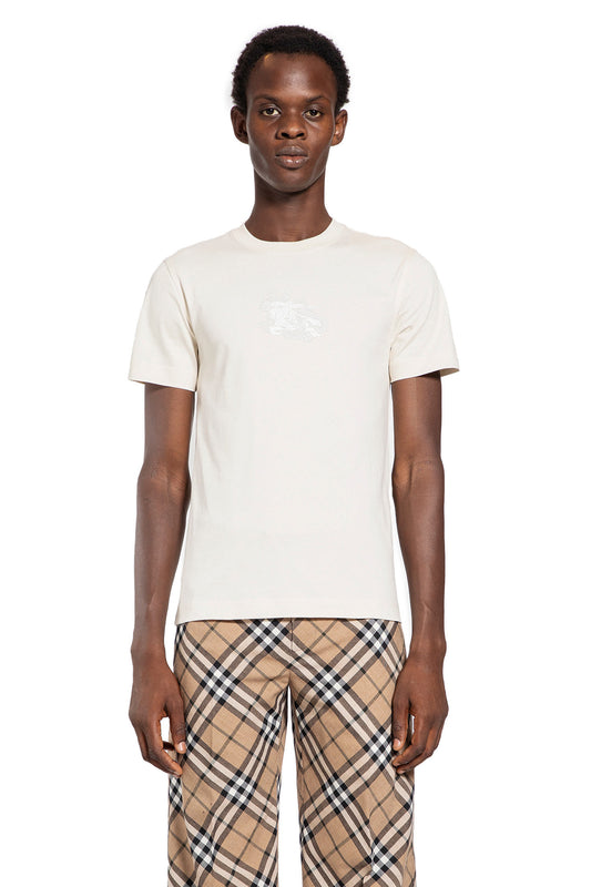 BURBERRY MAN OFF-WHITE T-SHIRTS & TANK TOPS