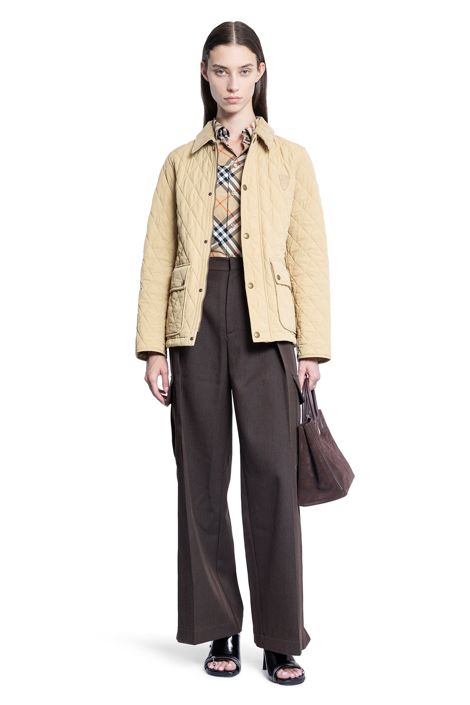 BURBERRY WOMAN BEIGE JACKETS