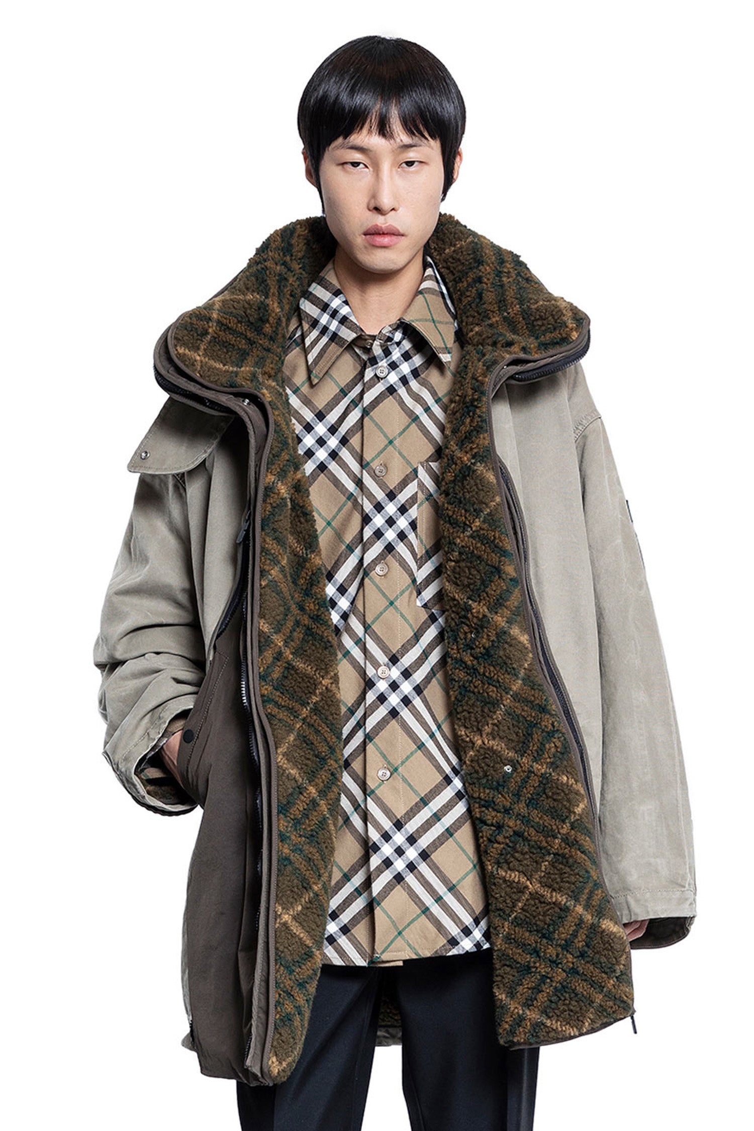 BURBERRY MAN GREY COATS