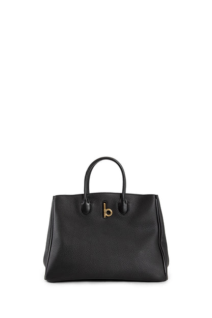 BURBERRY WOMAN BLACK TOP HANDLE BAGS