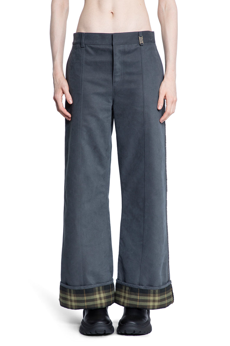 BURBERRY WOMAN GREY TROUSERS