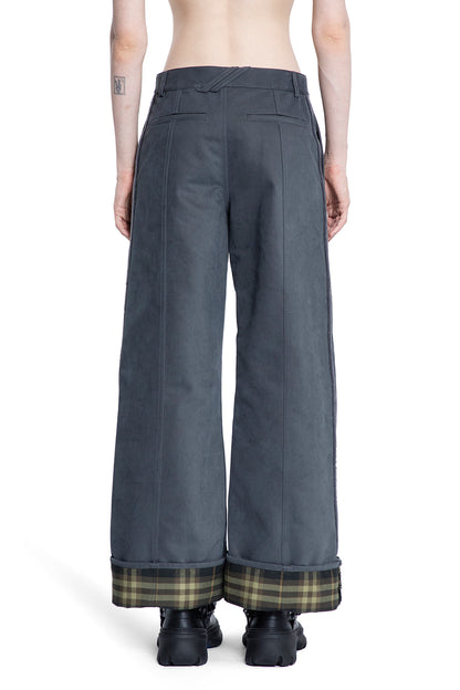 BURBERRY WOMAN GREY TROUSERS