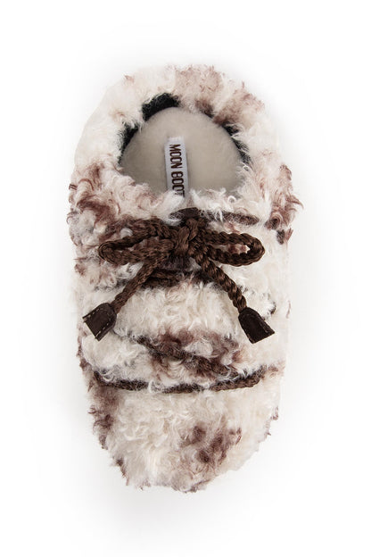 EVX Cow Print Curly Mules