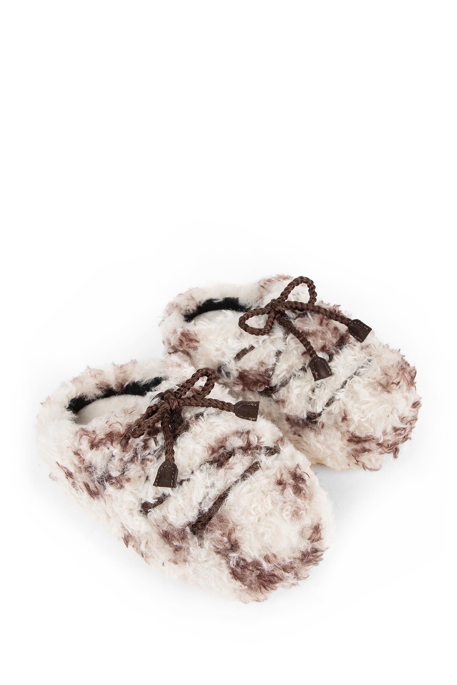 EVX Cow Print Curly Mules