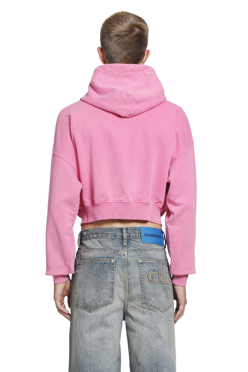 DAGGER Cropped Zip-Up Hoodie man