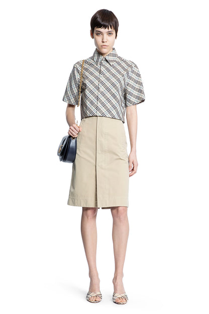 BURBERRY WOMAN BEIGE SKIRTS