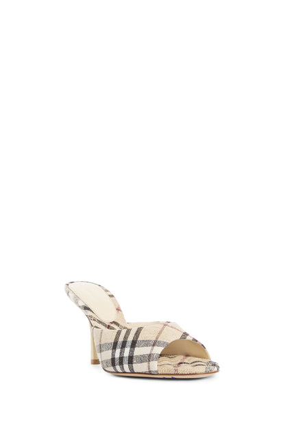 BURBERRY WOMAN BEIGE SANDALS & SLIDES