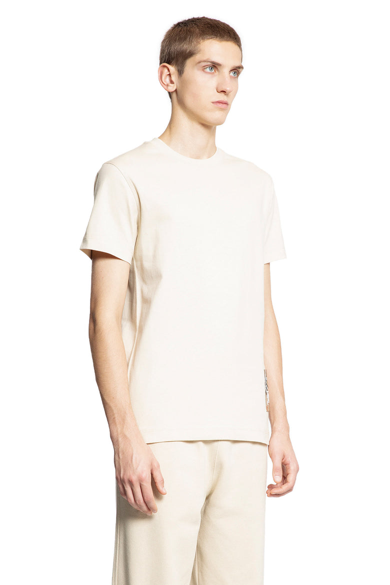 BURBERRY MAN OFF-WHITE T-SHIRTS & TANK TOPS