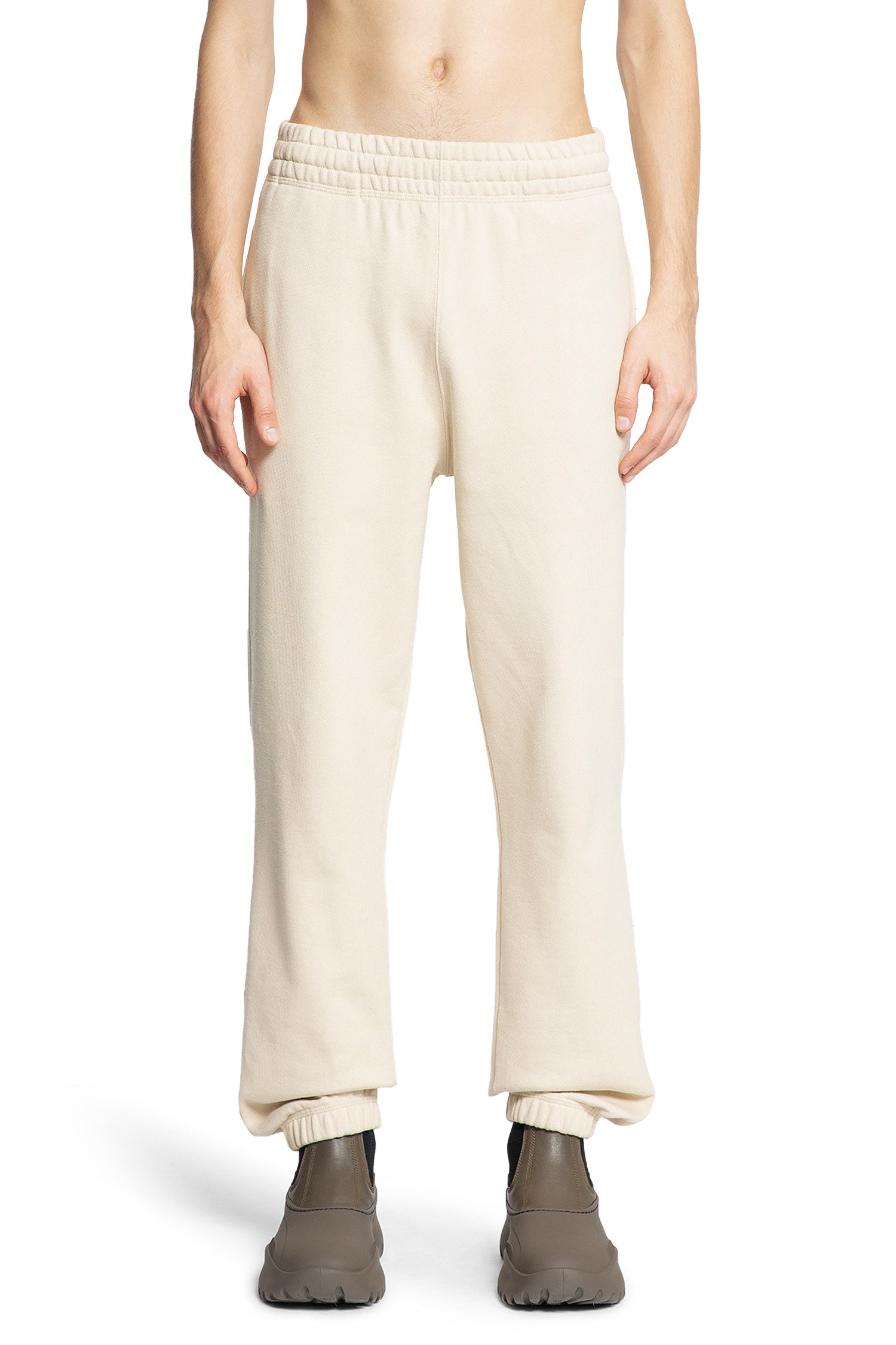 BURBERRY MAN OFF-WHITE TROUSERS