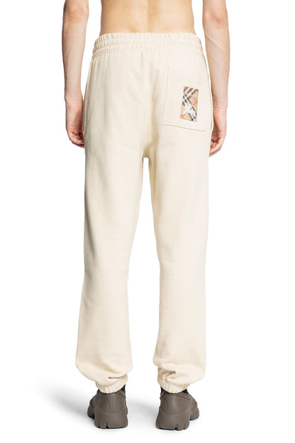 BURBERRY MAN OFF-WHITE TROUSERS