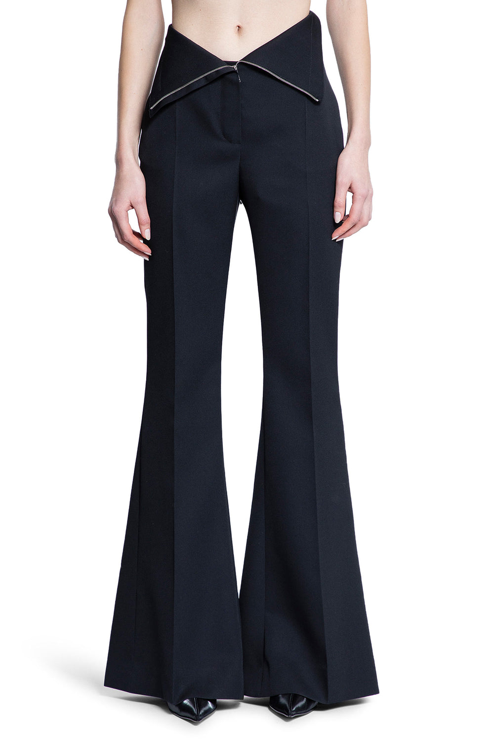 ALEXANDER MCQUEEN WOMAN BLACK TROUSERS