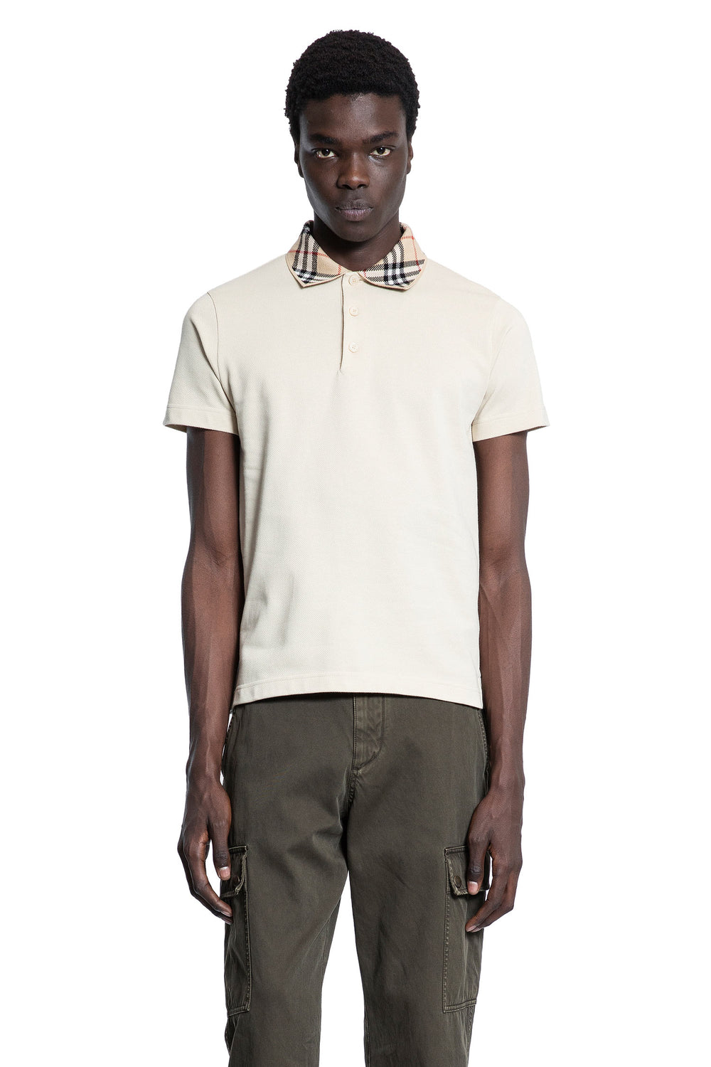 BURBERRY MAN BEIGE T-SHIRTS & TANK TOPS