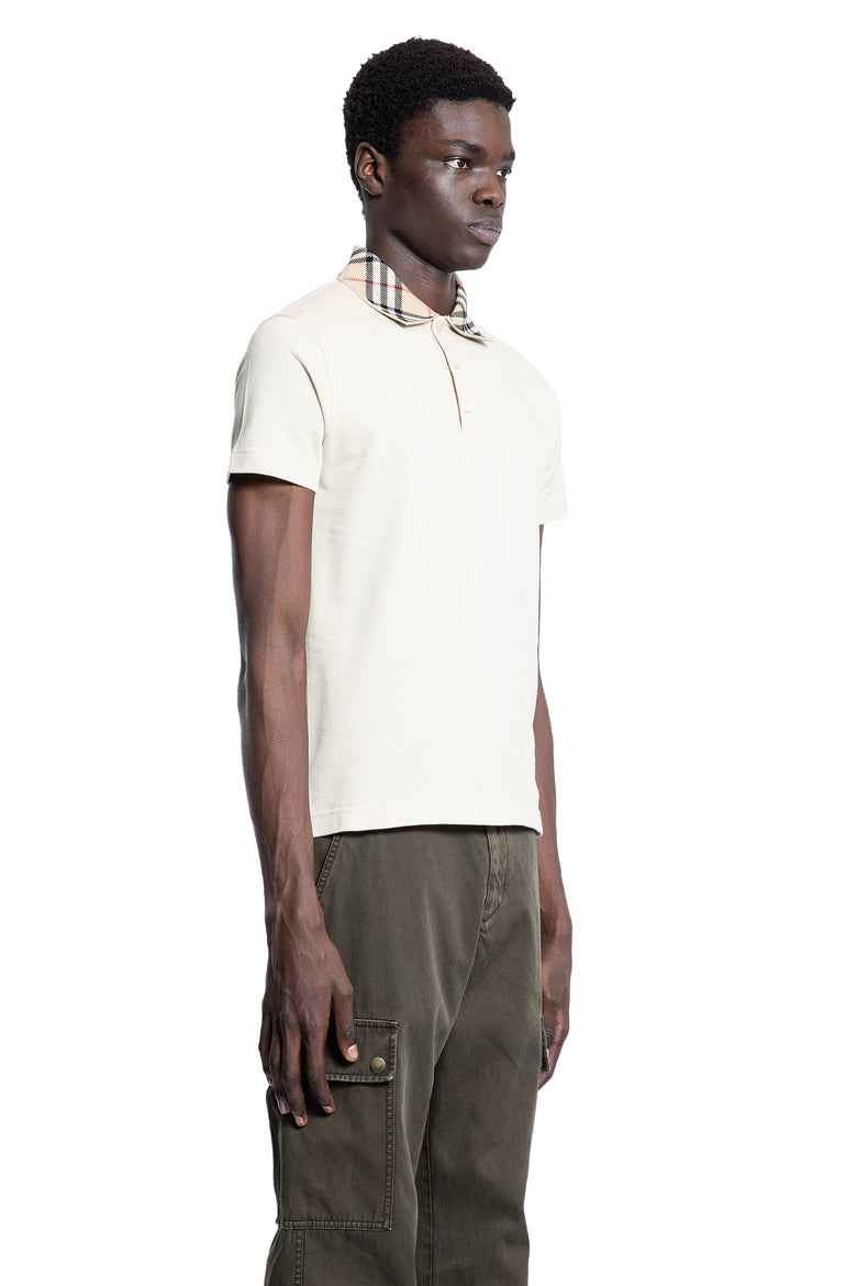 BURBERRY MAN BEIGE T-SHIRTS & TANK TOPS